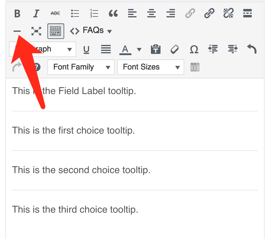 How to add tooltips functionality to radio button and checkbox answer choices